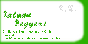 kalman megyeri business card